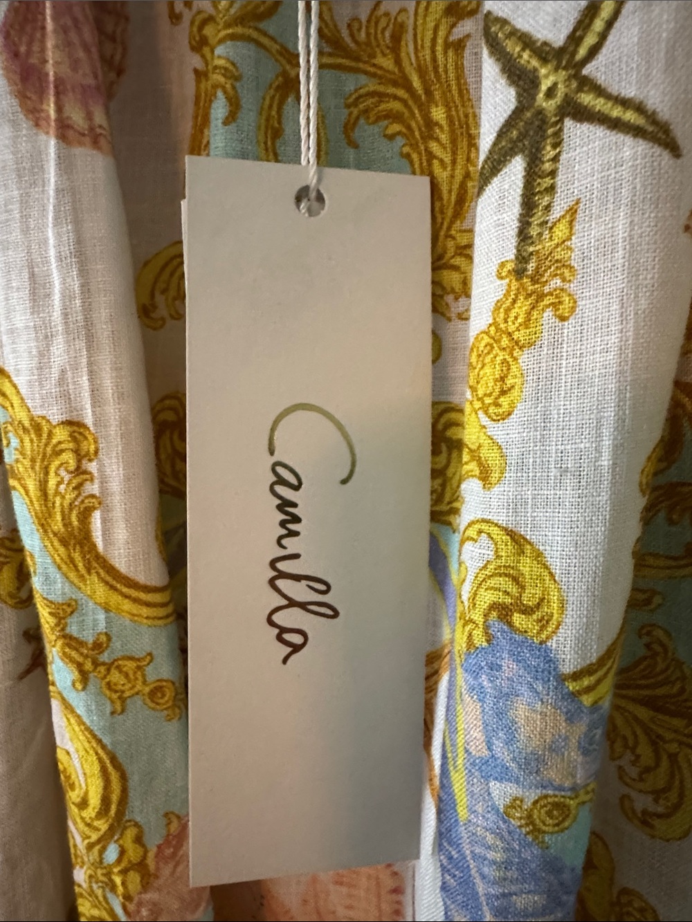 NWT Camilla Multicolor Off-Shoulder Nautical Print off the shoulder Dress - Picture 4 of 16